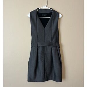 Alexander Wang Women’s 8 Sleeveless Blazer Dress Grey Mini Wool
